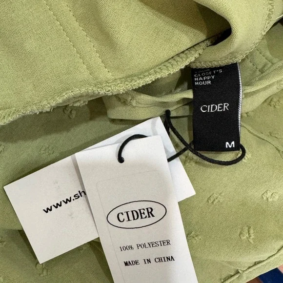 CIDER Corset Top Size M NEW Green Swiss Dot MSRP$22 - Picture 3 of 5